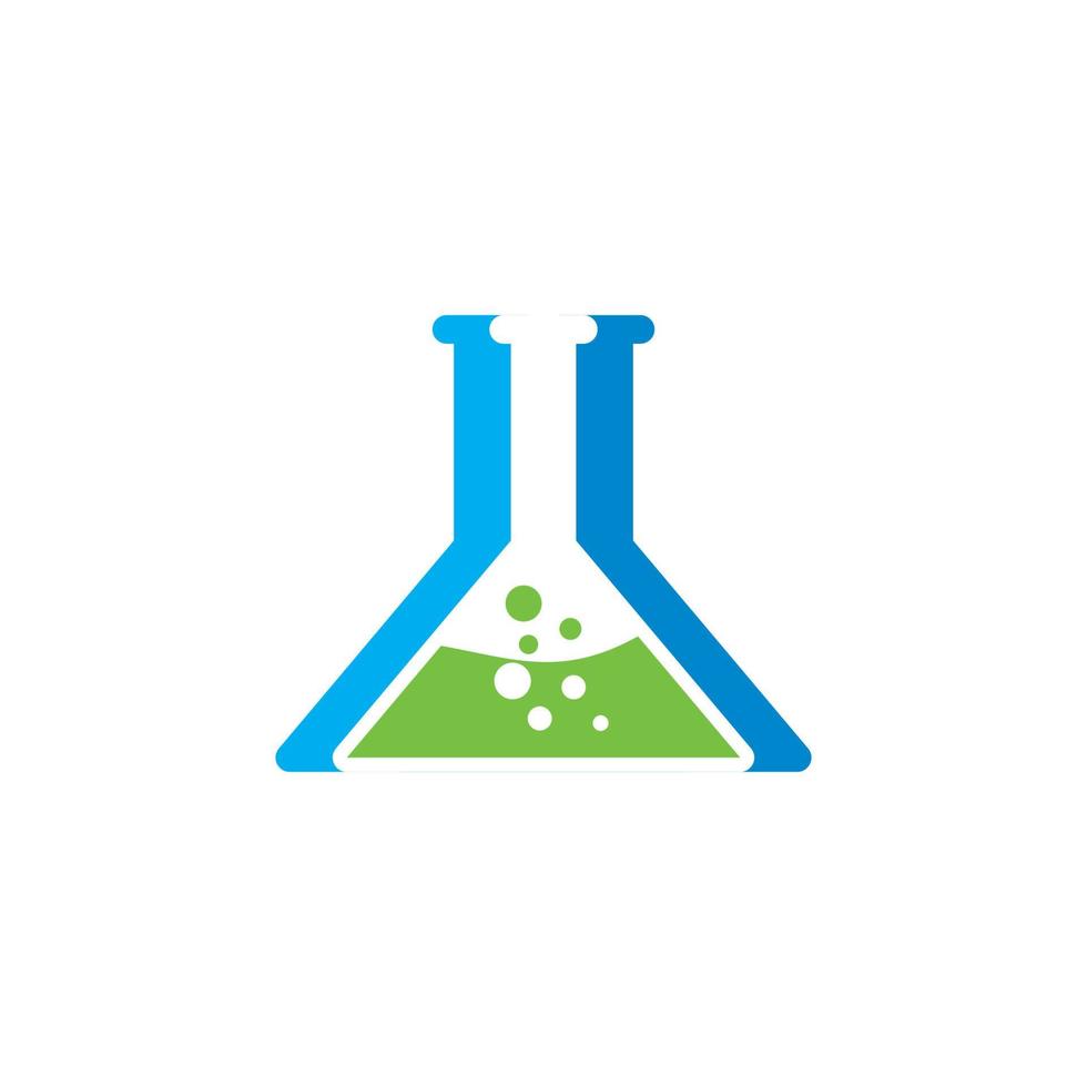 Labor-Logo, Experiment-Logo-Vektor vektor