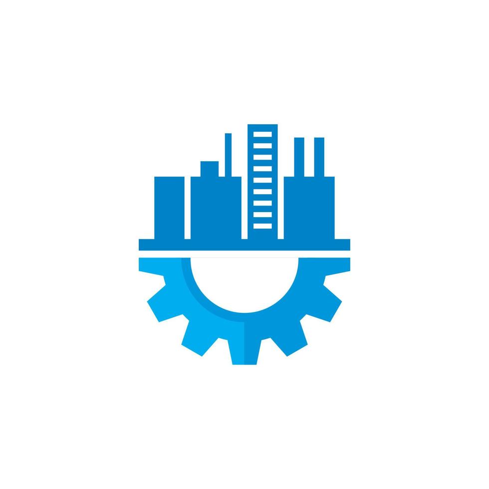 industrielles logo, herstellungslogovektor vektor