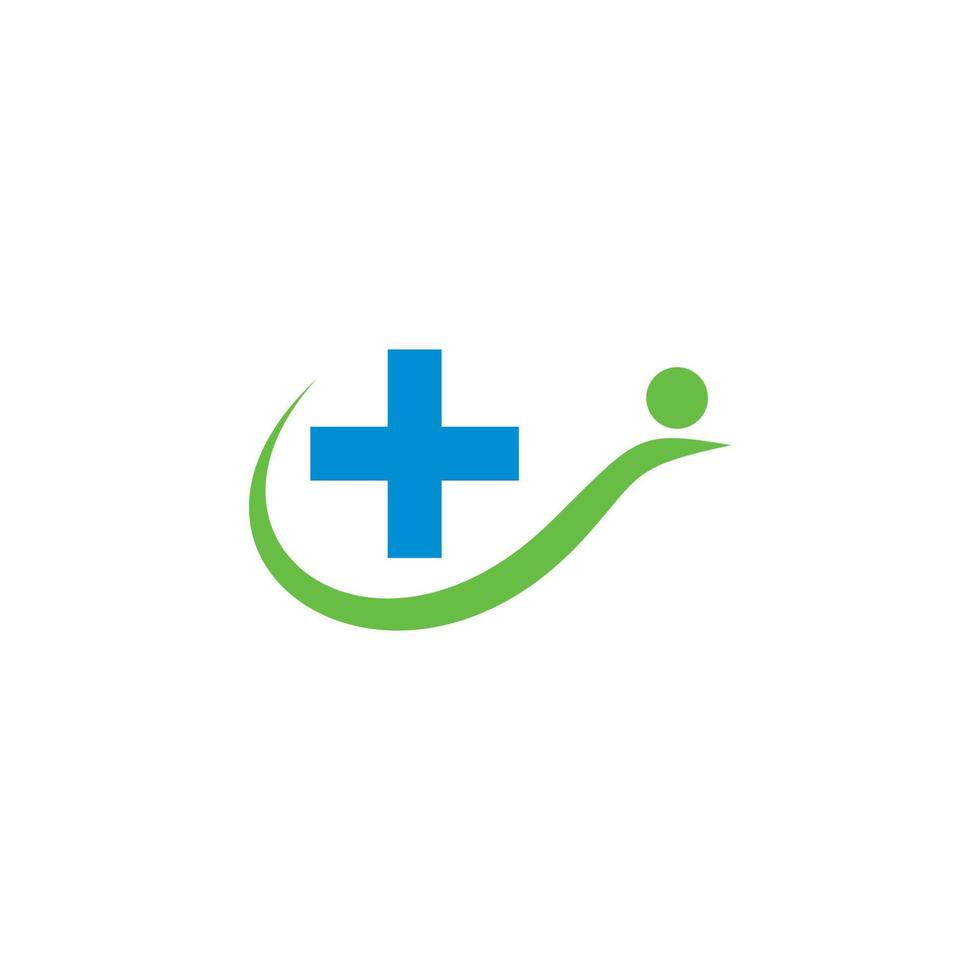 Logo für medizinische Versorgung, gesundes Logo vektor