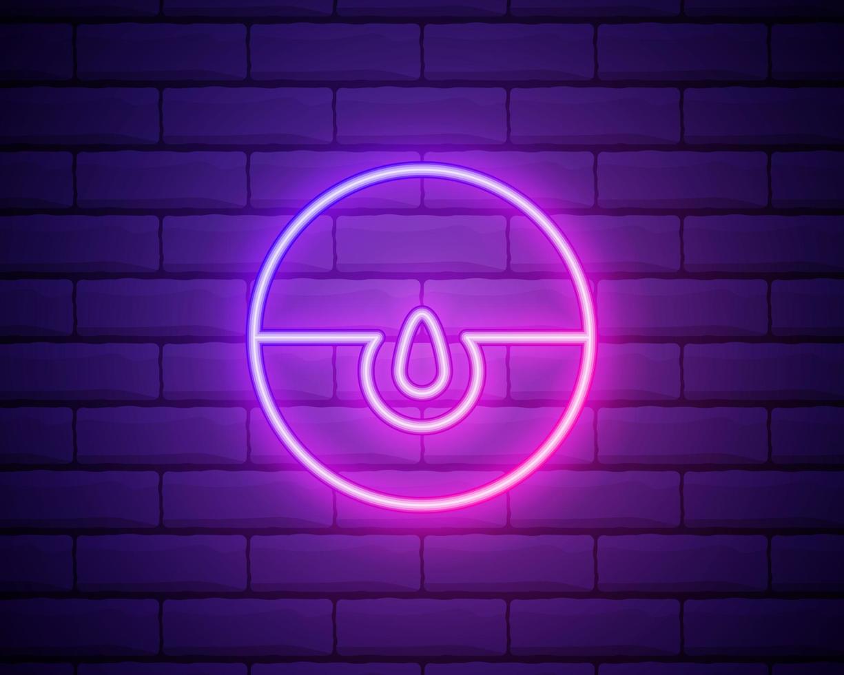 utseende av akne neon ljus tecken vektor. glödande ljus ikon utseende av akne tecken. transparent symbol illustration isolerad på tegelvägg vektor