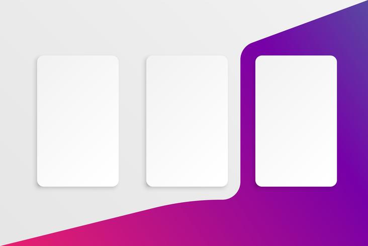 Bunte moderne weiße Kartenschablone mit buntem Design vektor