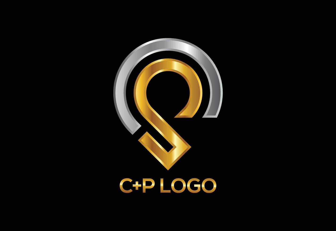 CP-Logo, Buchstabenlogo, Monogrammlogo vektor