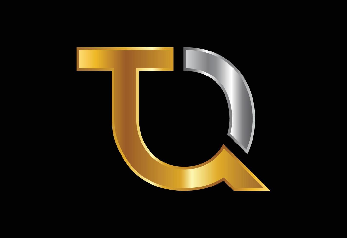 tq-logotyp, tq bokstavslogotypdesign, bokstavsmärkeslogotyp vektor