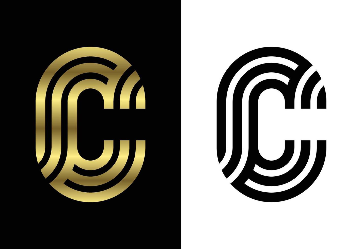 Luxus-Custom-Line-Buchstabe c, grafisches Alphabet-Symbol für Corporate Business Identity vektor