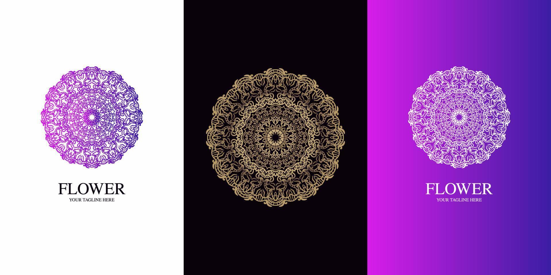 Mandala- oder Ornament-Logo-Template-Design. vektor