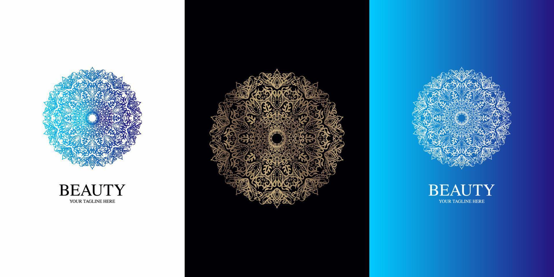 Mandala- oder Ornament-Logo-Template-Design. vektor