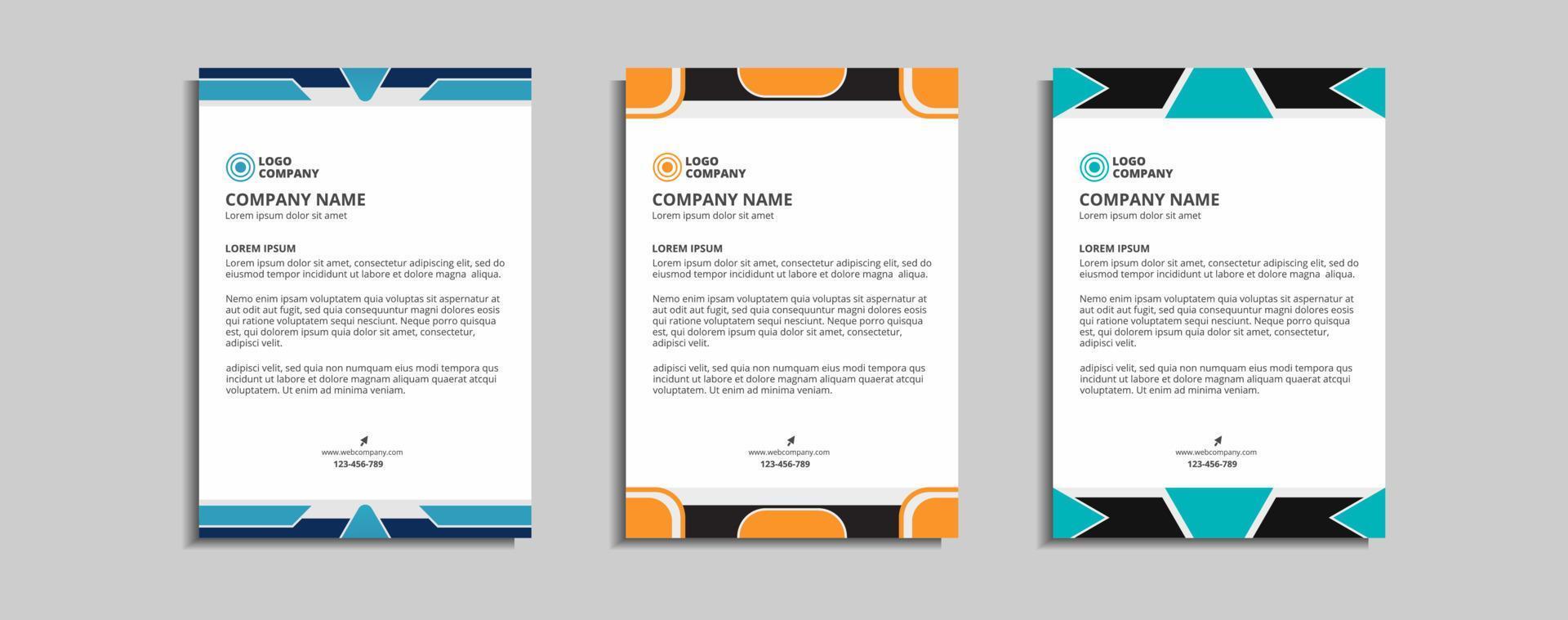 modernes Corporate-Briefkopf-Template-Design vektor