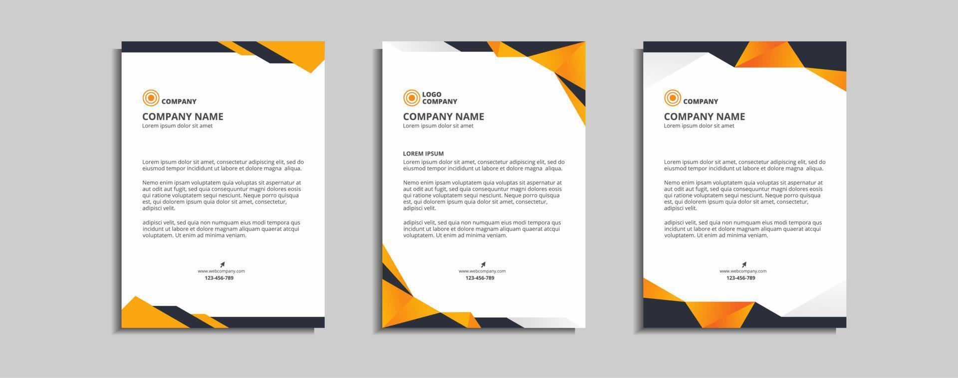 modernes Corporate-Briefkopf-Template-Design vektor