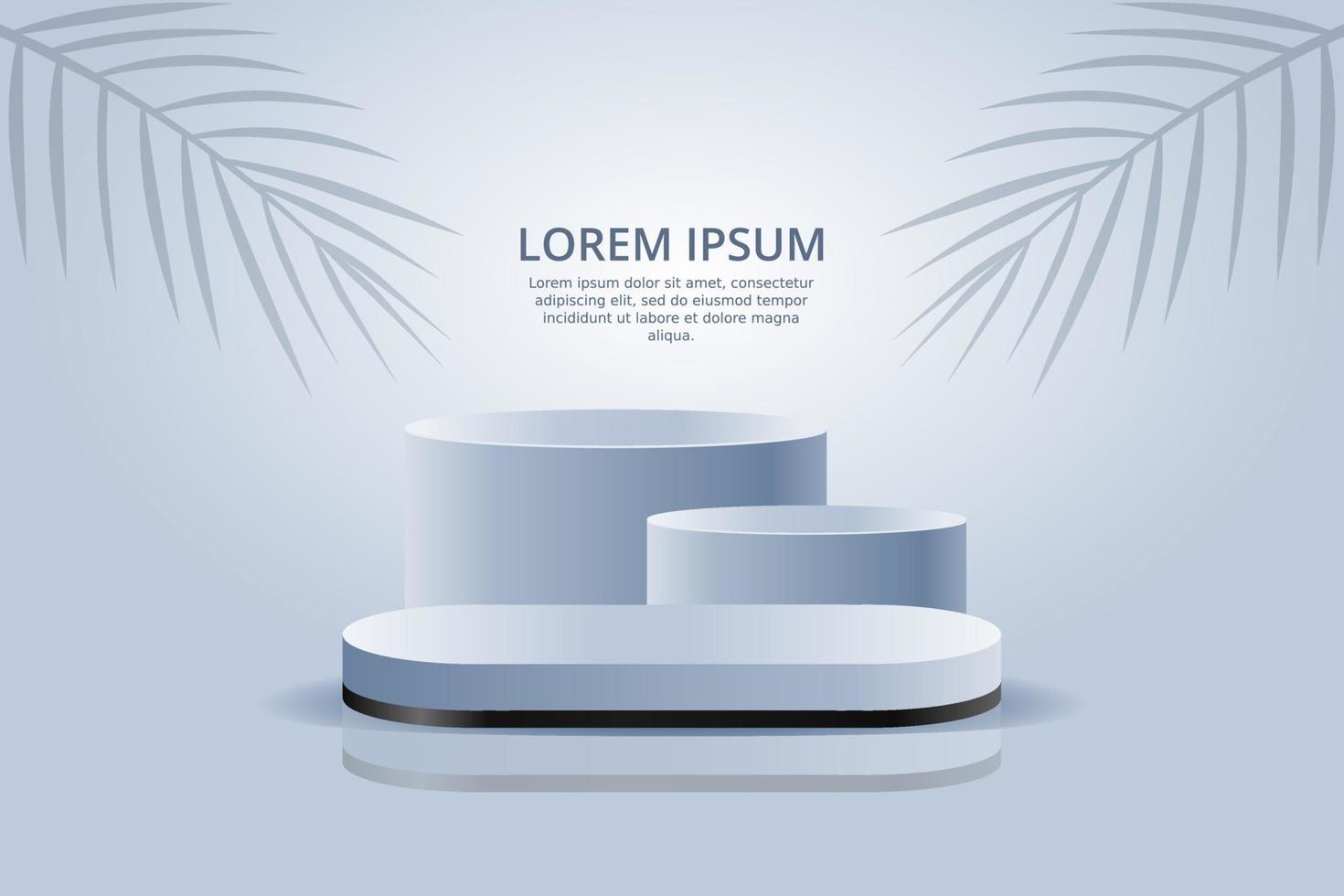 3D-podium kosmetisk produktvisning vektor