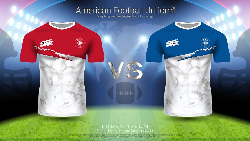 Amerikansk fotbollsspelare uniform. vektor