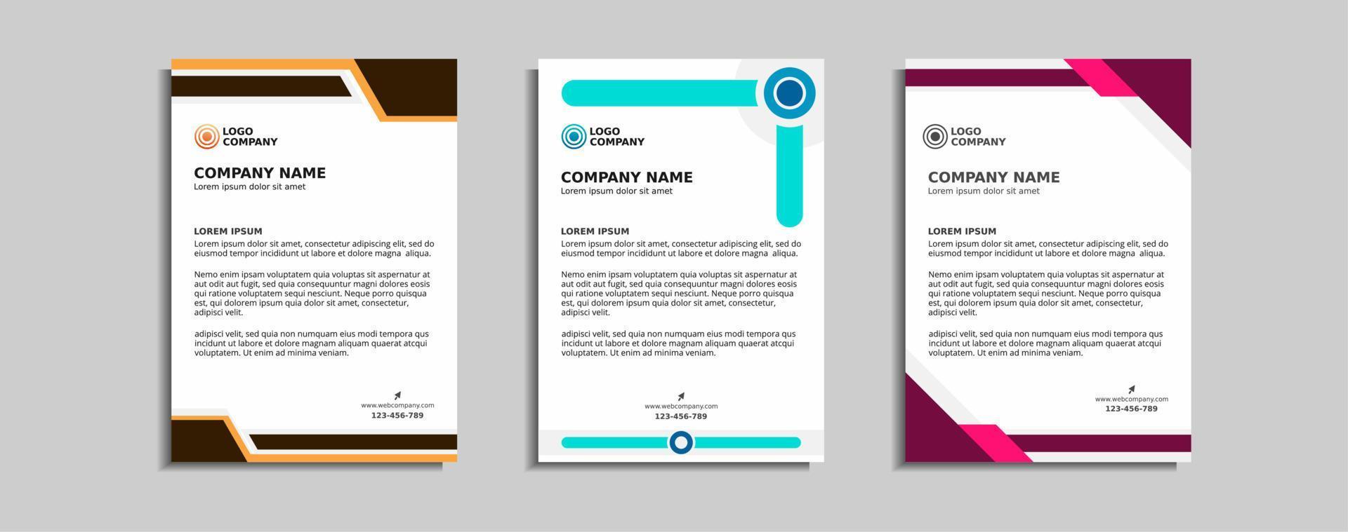 modernes Corporate-Briefkopf-Template-Design vektor