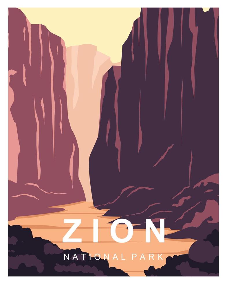 illustration des hintergrunds des zion-nationalparks vektor