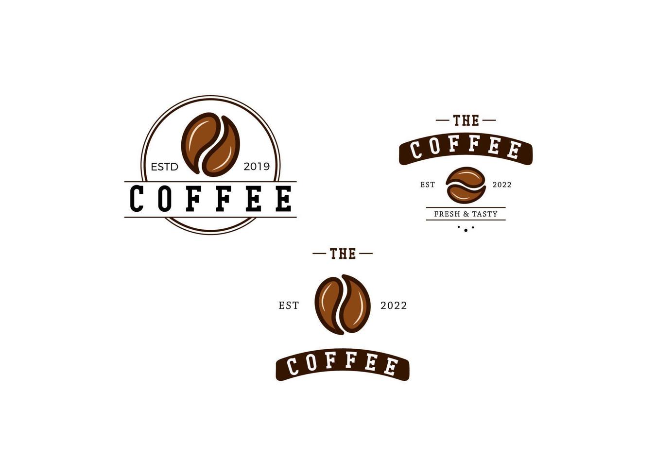 Premium-Kaffee-Logo. Vintage-Kaffee-Logo für Café und Restaurant. vektor