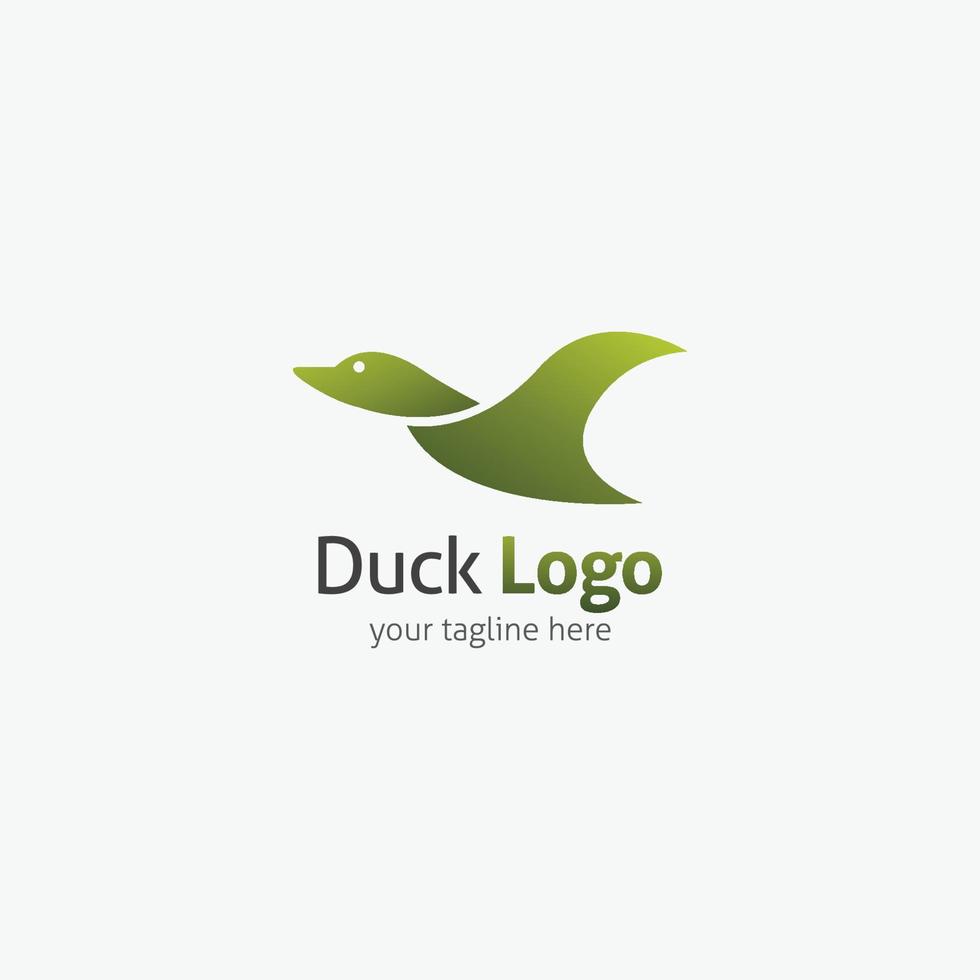 Ente-Logo-Design-Vorlage. Vektor-Illustration vektor