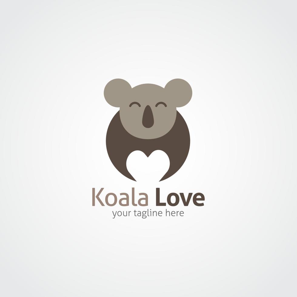 Koala-Logo-Design-Vorlage. Vektor-Illustration vektor