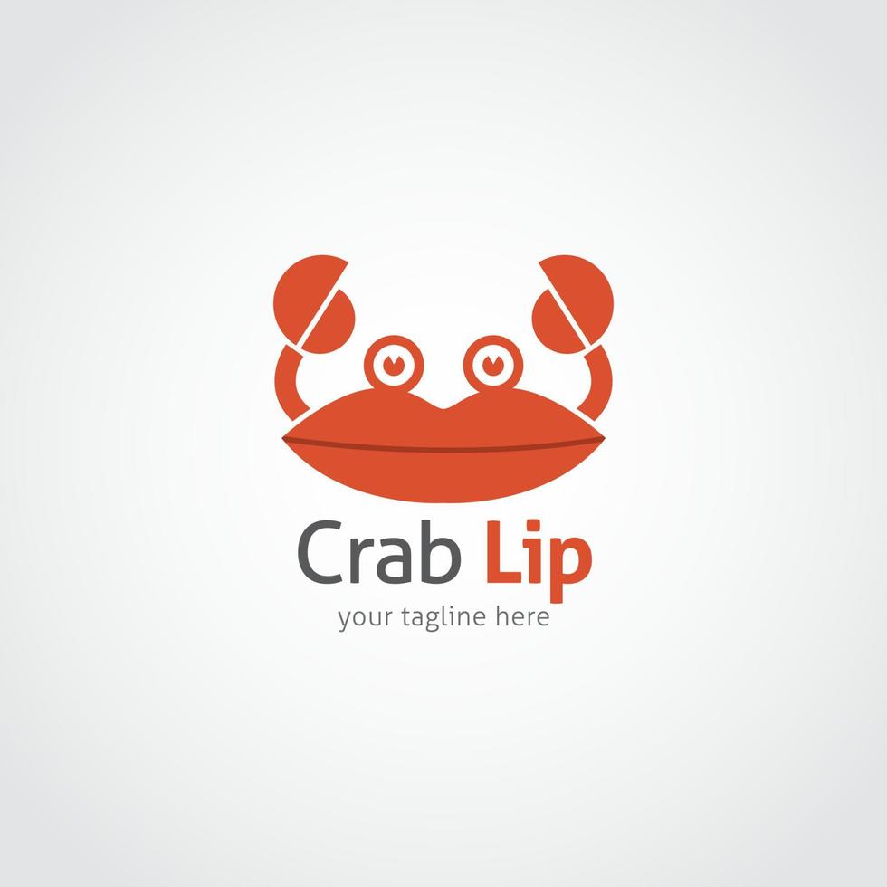 Krabben-Logo-Design-Vorlage. Vektor-Illustration vektor