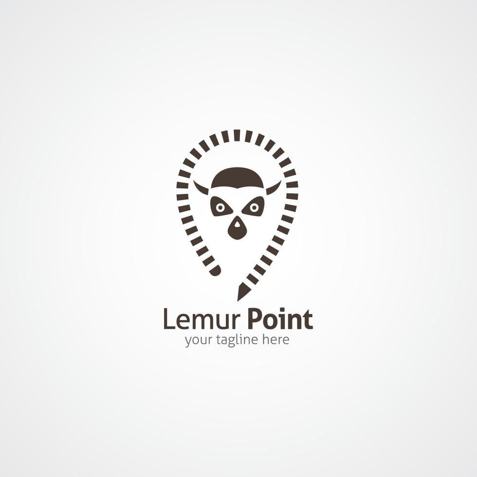 lemur logotyp designmall. vektor illustration.