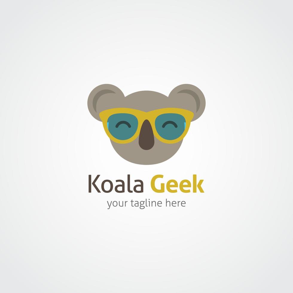 koala logotyp designmall. vektor illustration