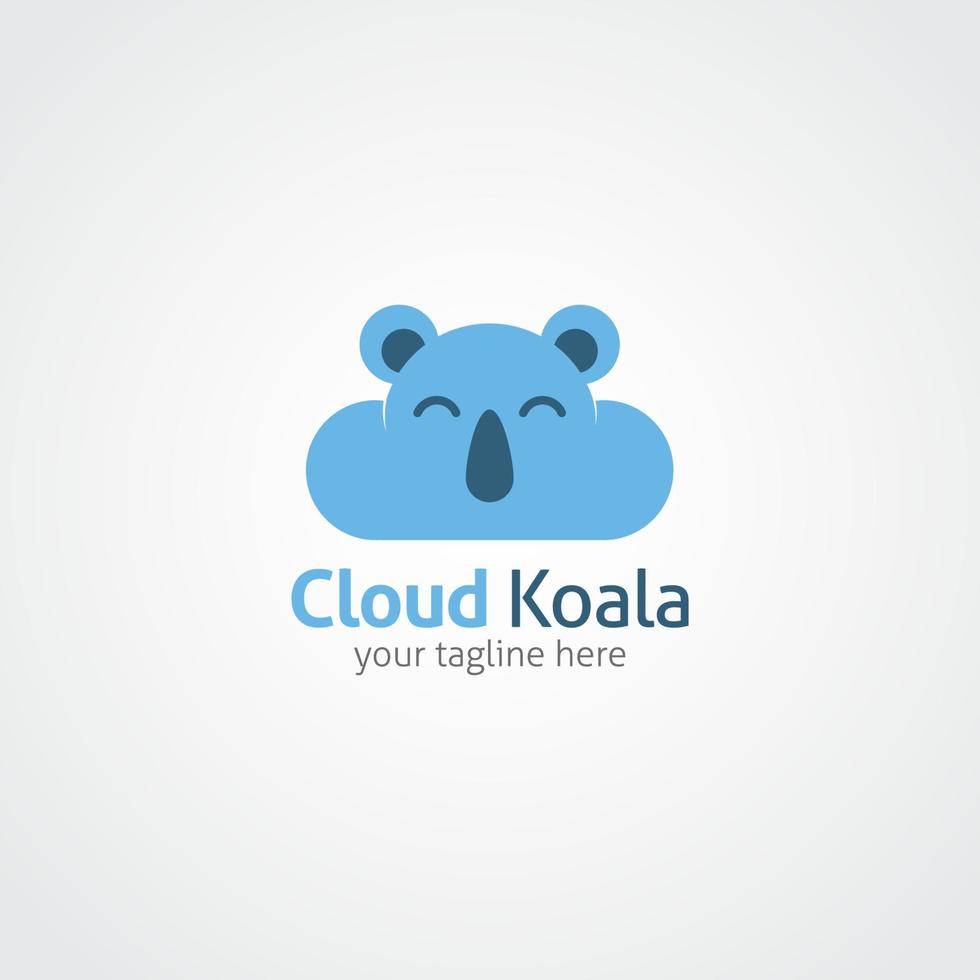 koala logotyp designmall. vektor illustration