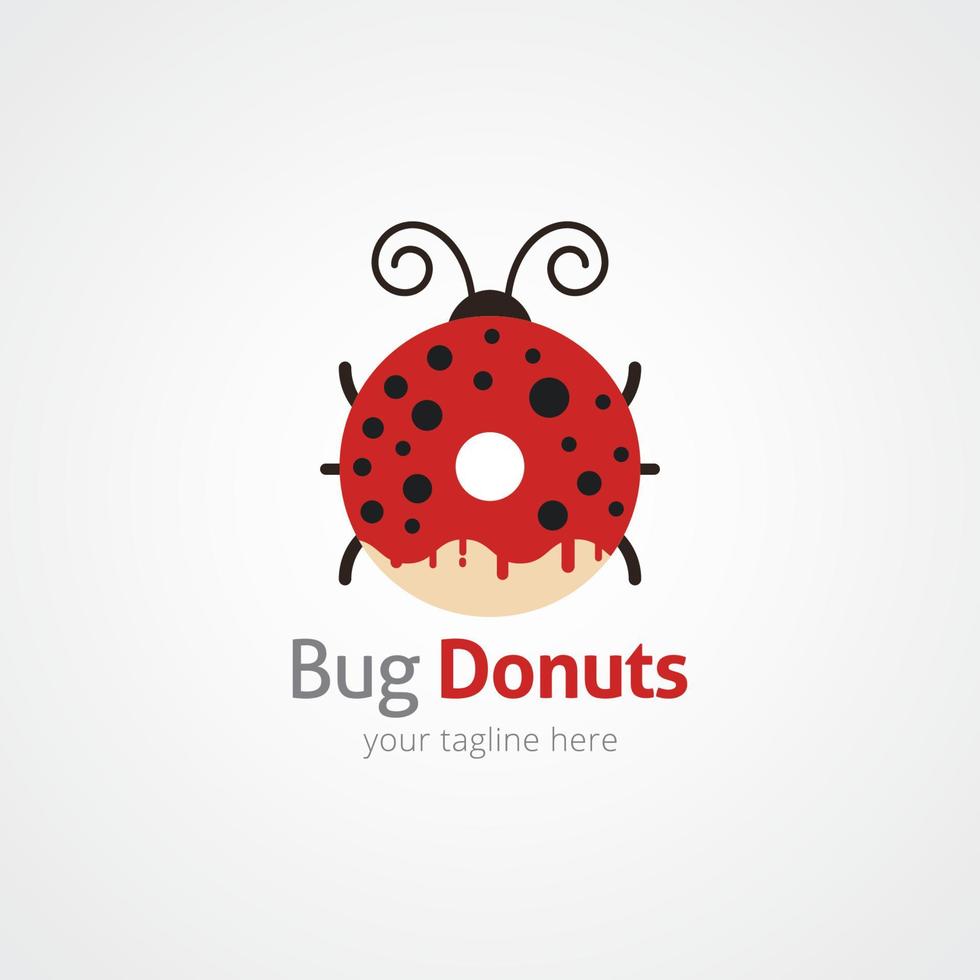 Bug-Logo-Design-Vorlage. Vektor-Illustration vektor