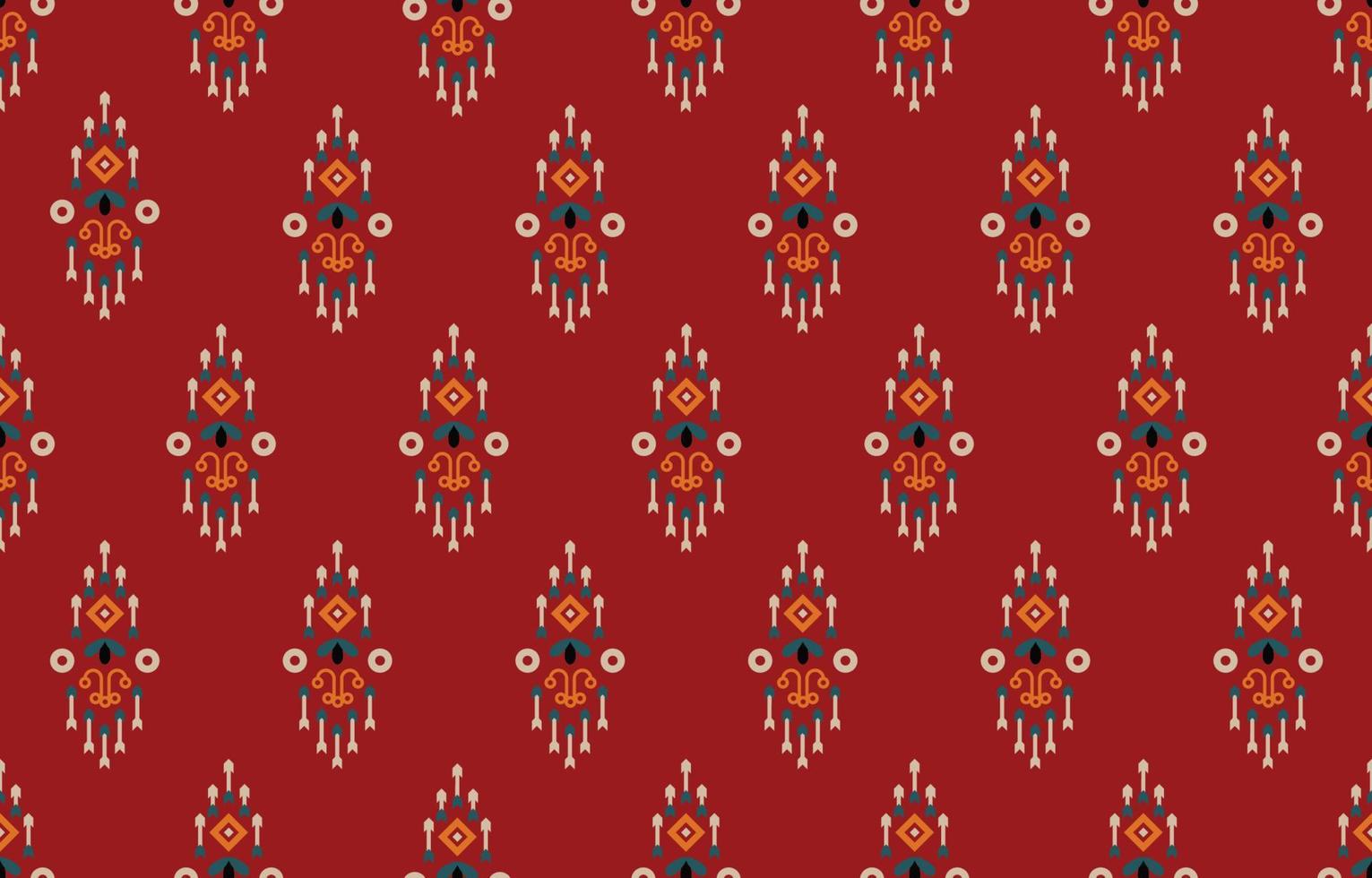 etnisk abstrakt röd konst. sömlösa mönster i tribal, folklig broderi och mexikansk stil. Aztekisk geometrisk konst prydnadstryck.design för matta, tapeter, kläder, omslag, tyg, omslag, textil vektor