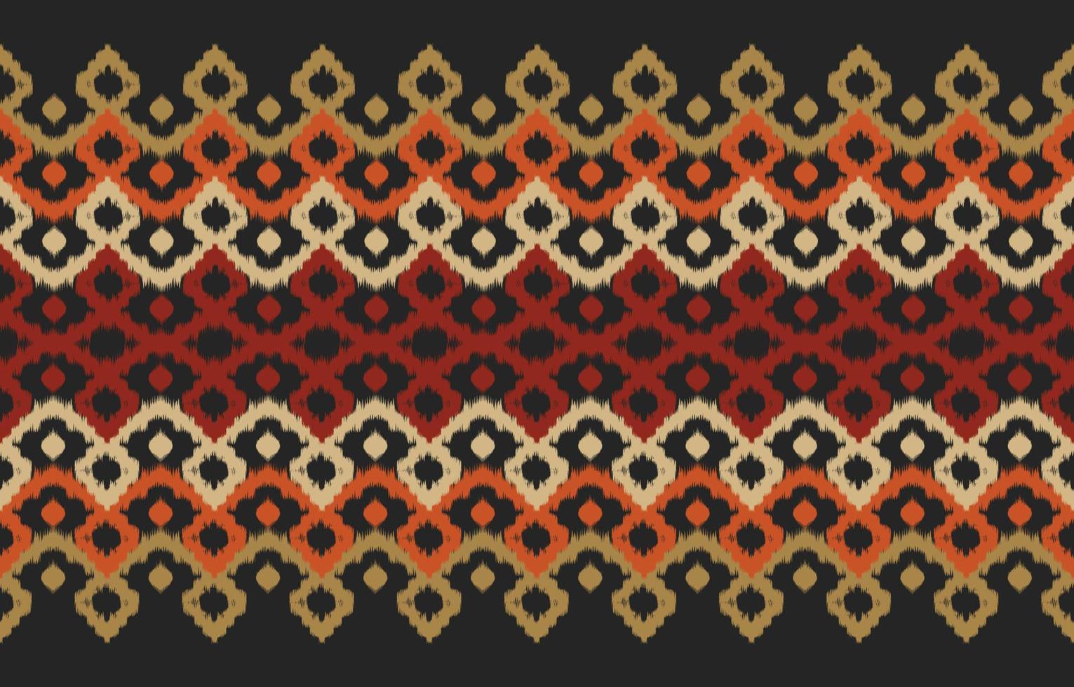 etnisk abstrakt ikatkonst. sömlösa mönster i tribal, folklig broderi och mexikansk stil. Aztekisk geometrisk konst prydnadstryck.design för matta, tapeter, kläder, omslag, tyg, omslag, textil vektor