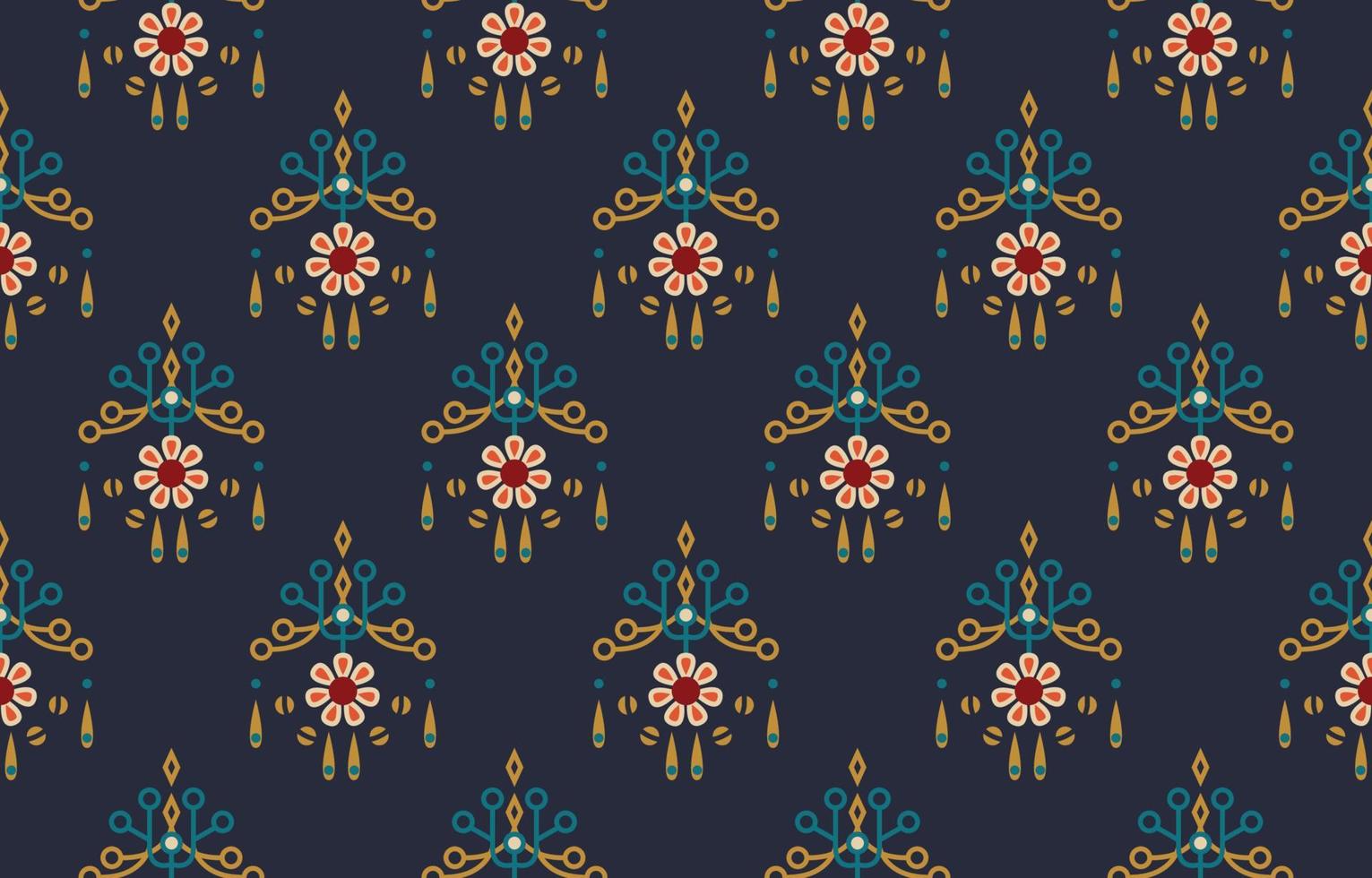 etnisk abstrakt blommönster konst. sömlösa mönster i tribal, folklig broderi och mexikansk stil. Aztec geometrisk konst prydnadstryck print.design för mattor, kläder, omslag, tyg, omslag, textil vektor