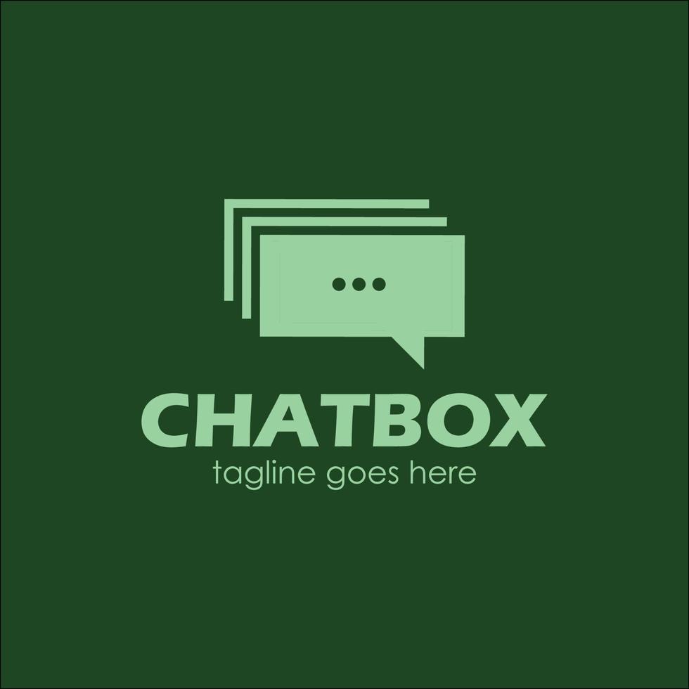 Chat-Box-Logo-Design-Vorlage mit Dialogfeld vektor