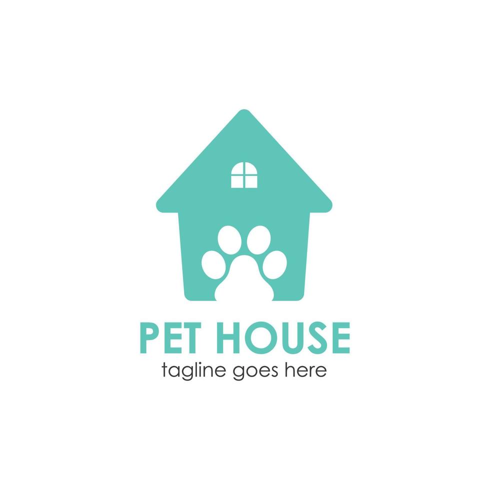 Vorlage für das Logo des Haustierhauses vektor
