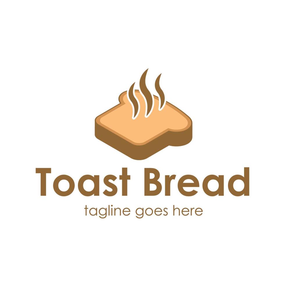 Toastbrot-Logo-Design-Vorlage vektor