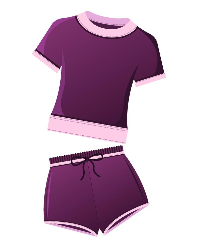 sport kvinnor skjorta shorts mockup isolerade vektor