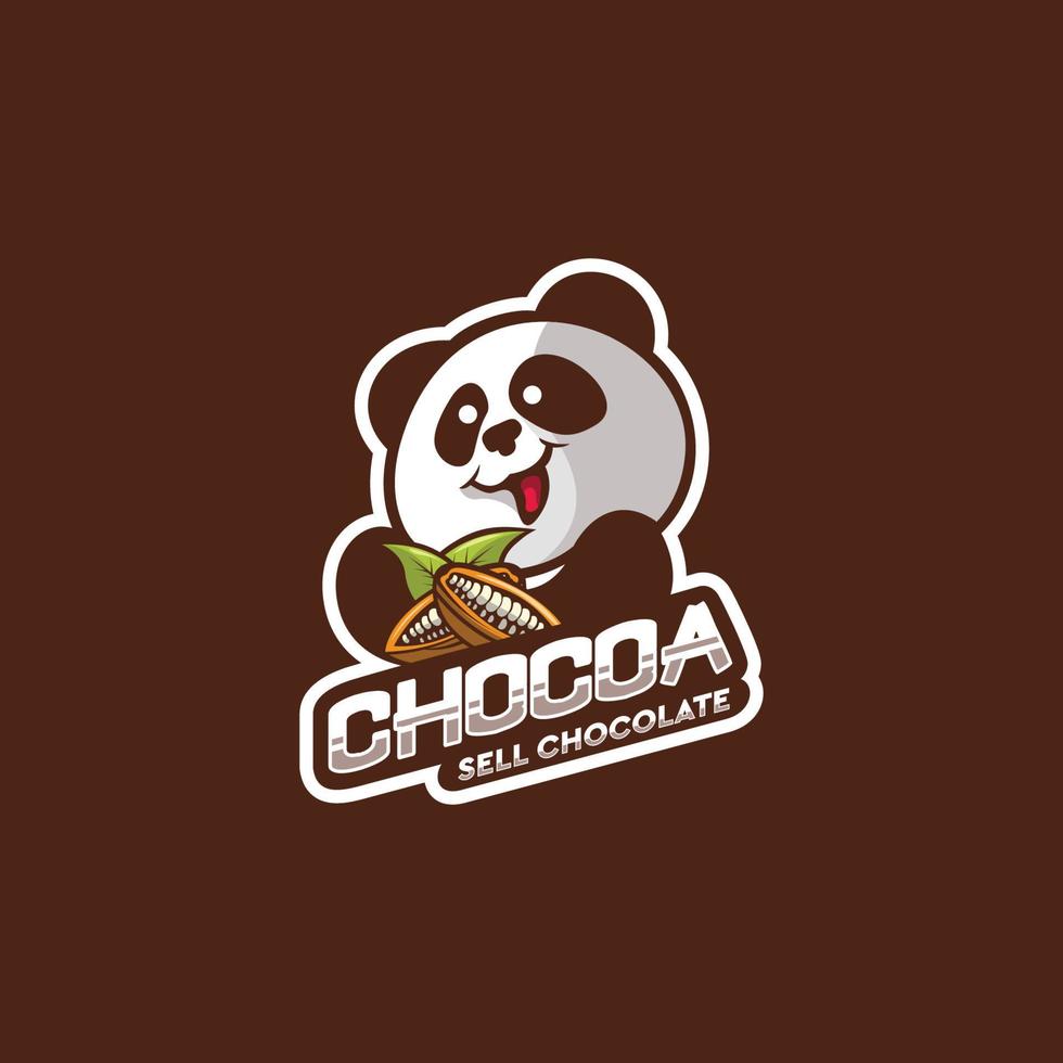 panda logotyp design vektor