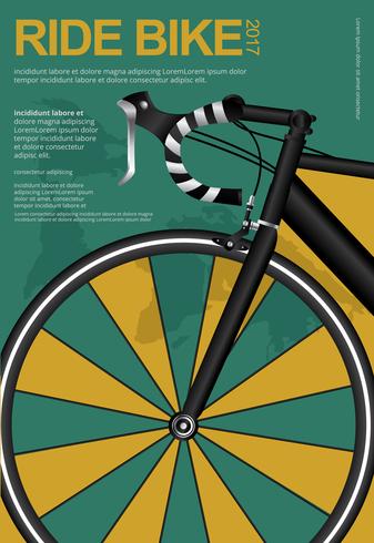 Radfahrenplakat-Design-Schablonen-Vektor-Illustration vektor