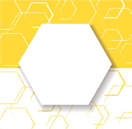 abstrakt gul hexagon bakgrunds vektor