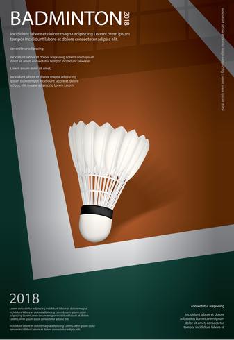 Badminton-Meisterschafts-Plakat-Vektorillustration vektor