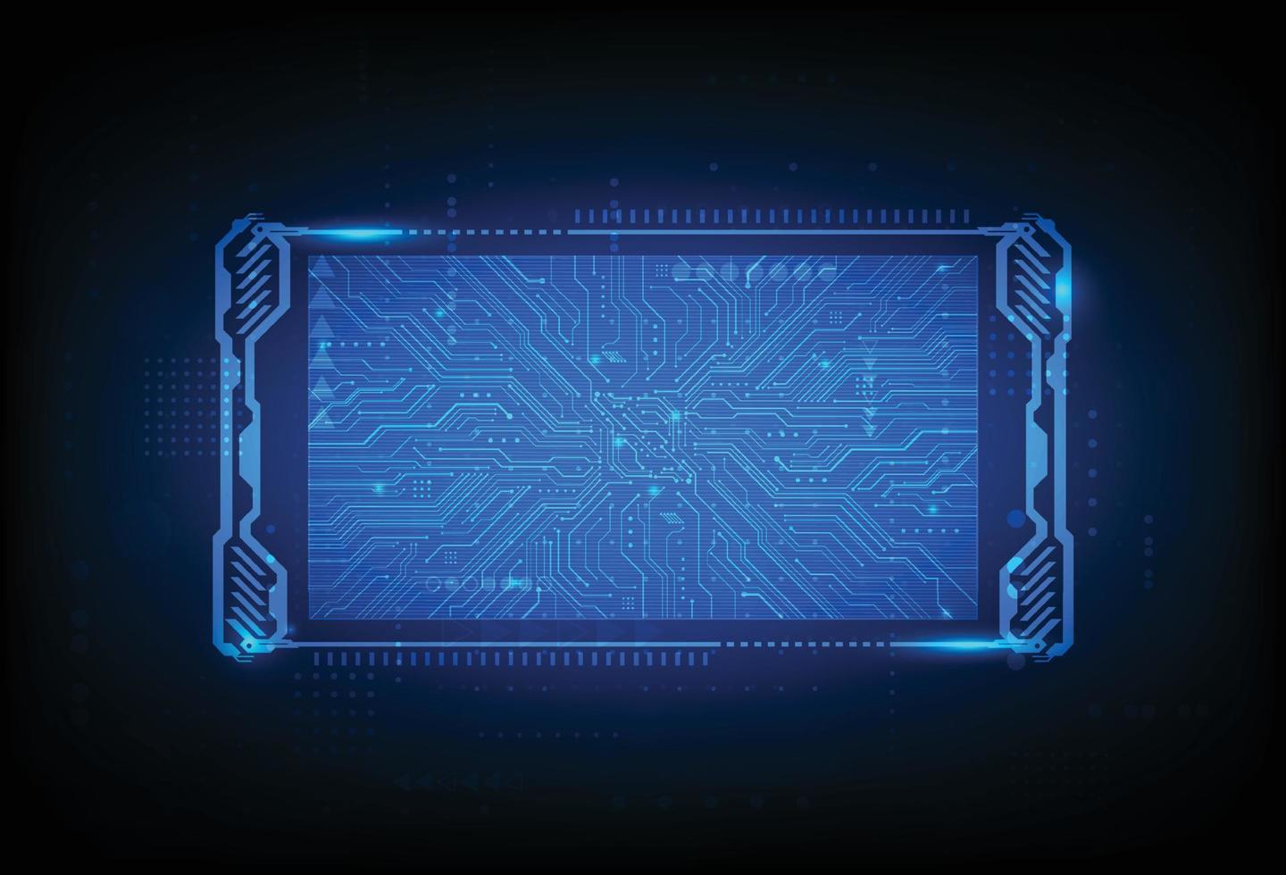 Cyber-Technologie futuristisches Hintergrunddesign. abstrakte digitale leiterplatte. Vektor-Illustration vektor