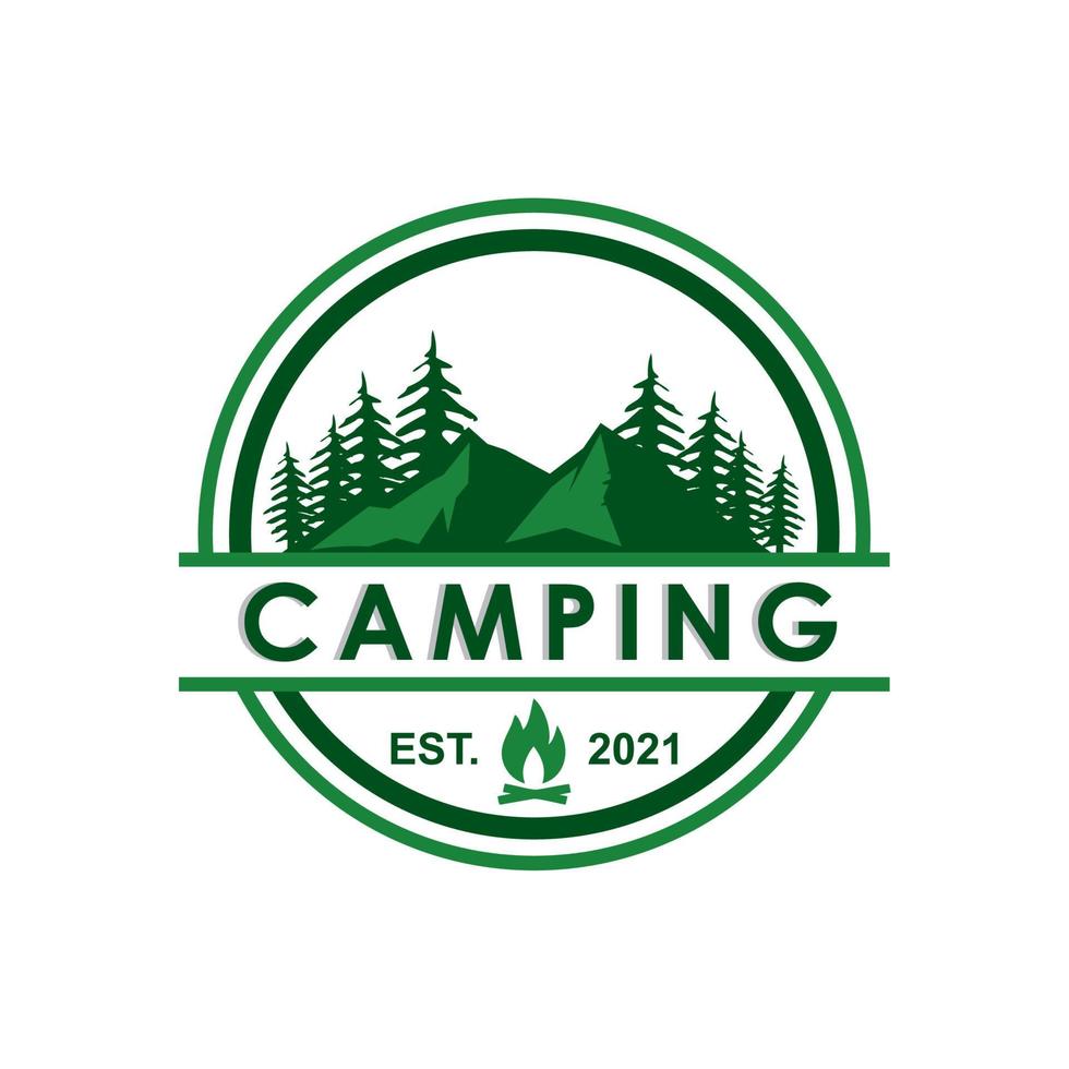 camping vektor, äventyr logotyp vektor