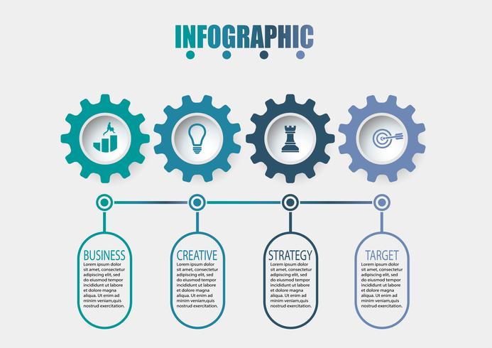 Präsentationsvorlage Geschäft Infographik. vektor