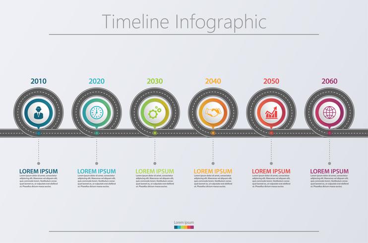 presentation business road map infographic mall. vektor