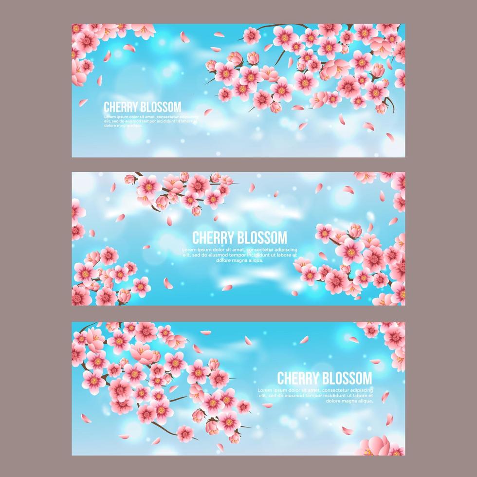 cherry blossom banner mall vektor