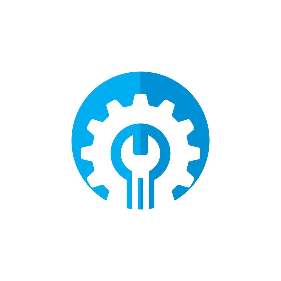 Logo der Maschinenbauindustrie, Mechanikerlogo vektor