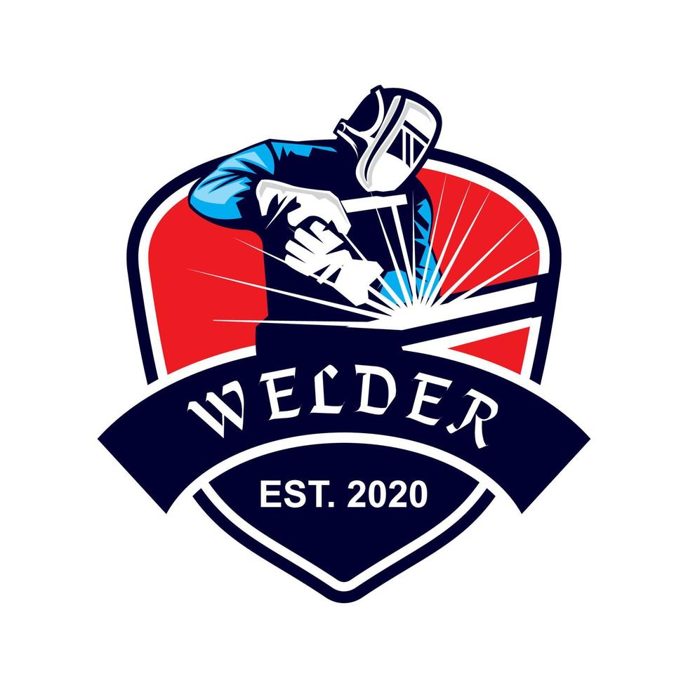 Schweißer-Logo, Industrie-Logo-Vektor vektor