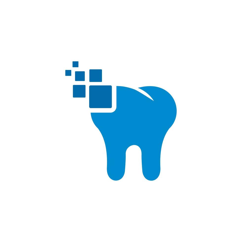 dental tech logotyp, tandvårdslogotyp vektor