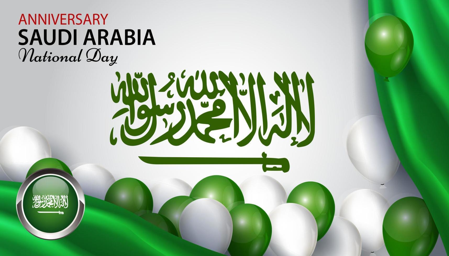 Saudiarabiens nationaldag affischmall för ett lands nationaldag vektor