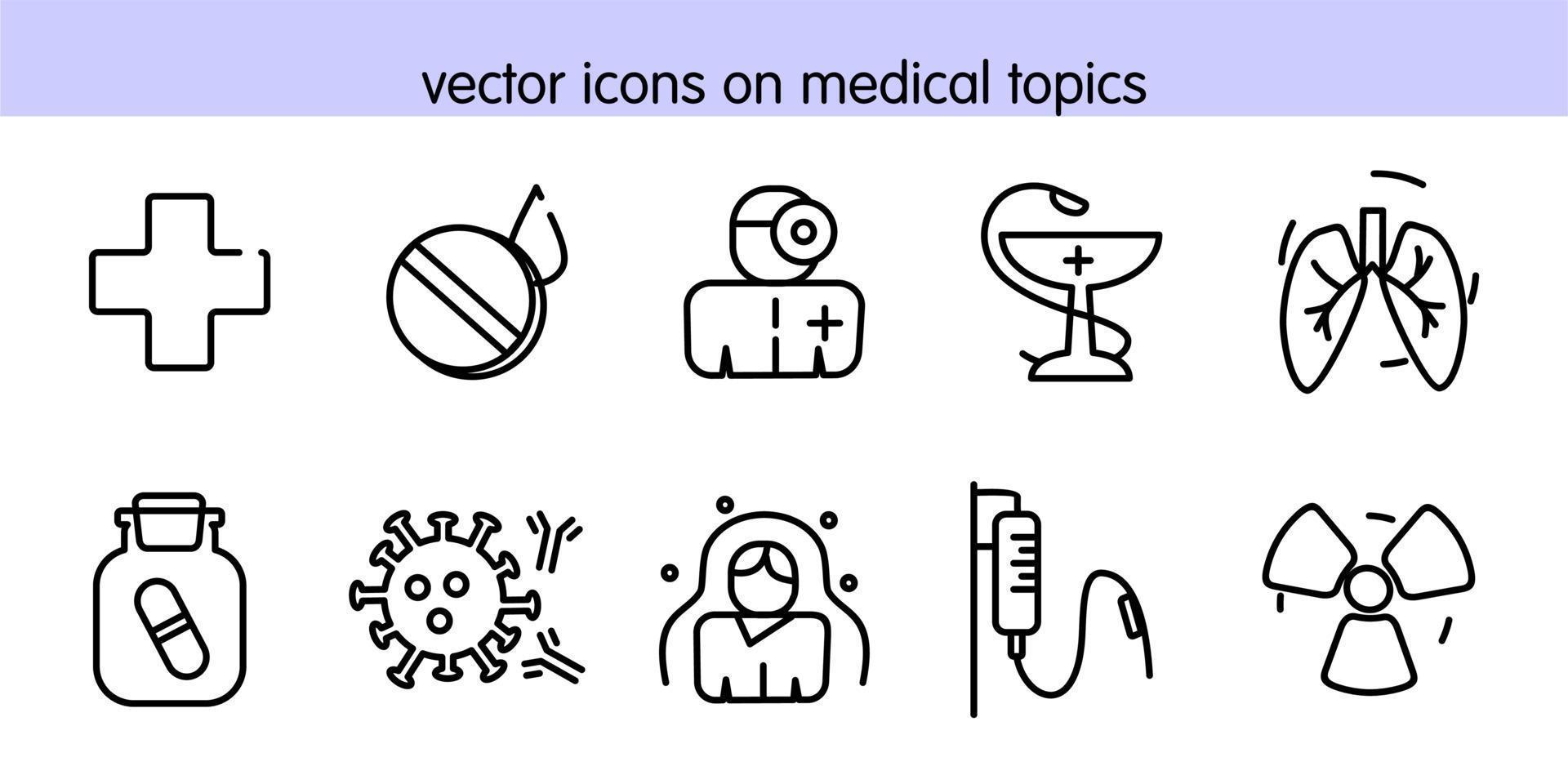 Vektorsymbole zu medizinischen Themen vektor