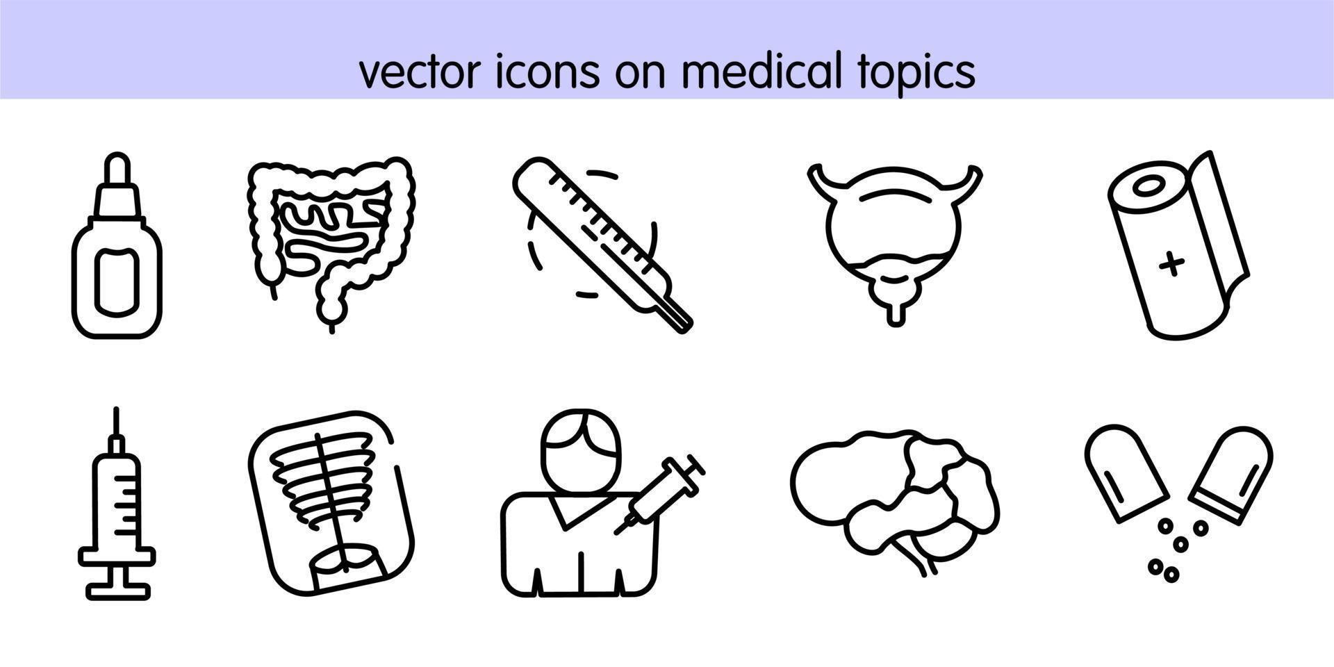 Vektorsymbole zu medizinischen Themen vektor