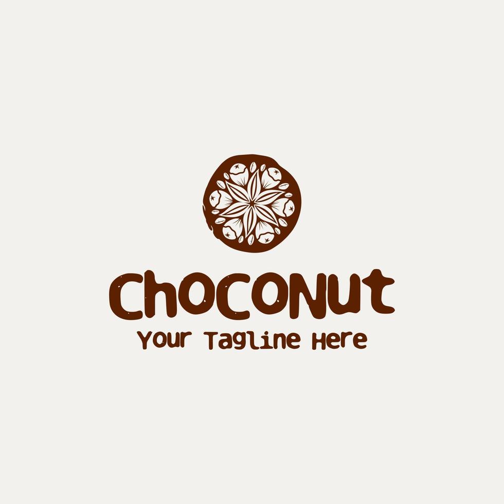 einzigartiger Choconut-Design-Logo-Vektor vektor