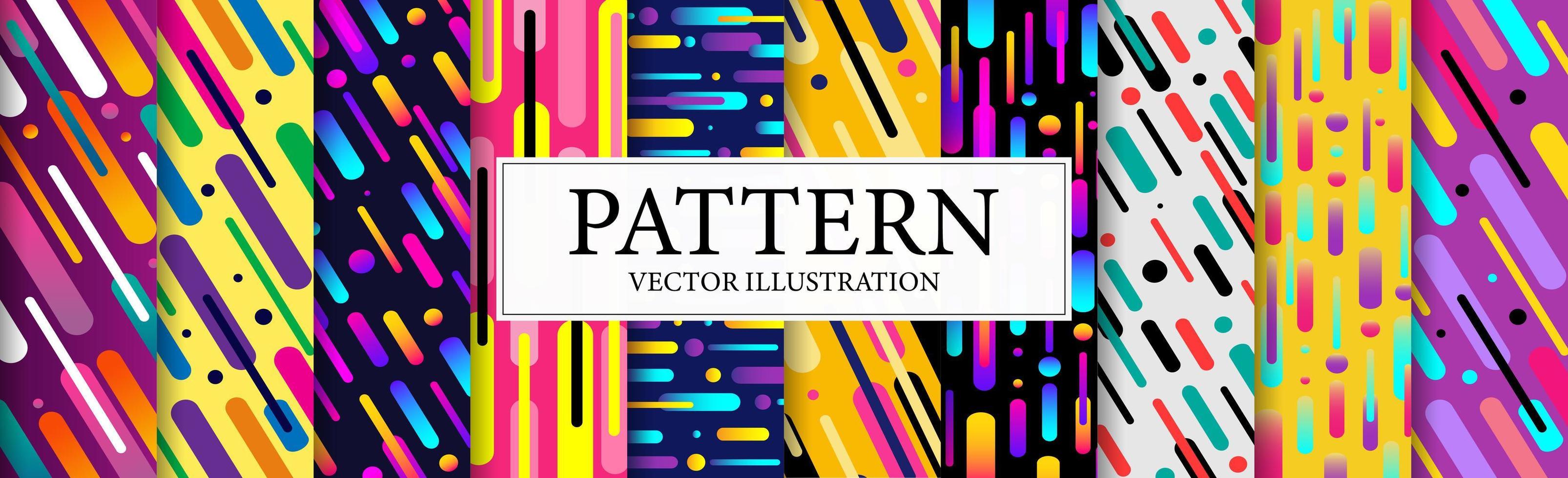 uppsättning av 10 abstrakta färgglada webbbakgrunder - vektor