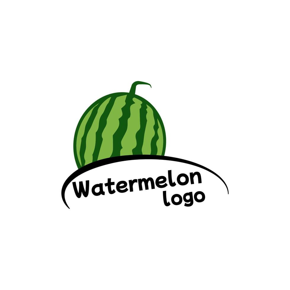 vattenmelon logotyp mall vektor illustration frukt