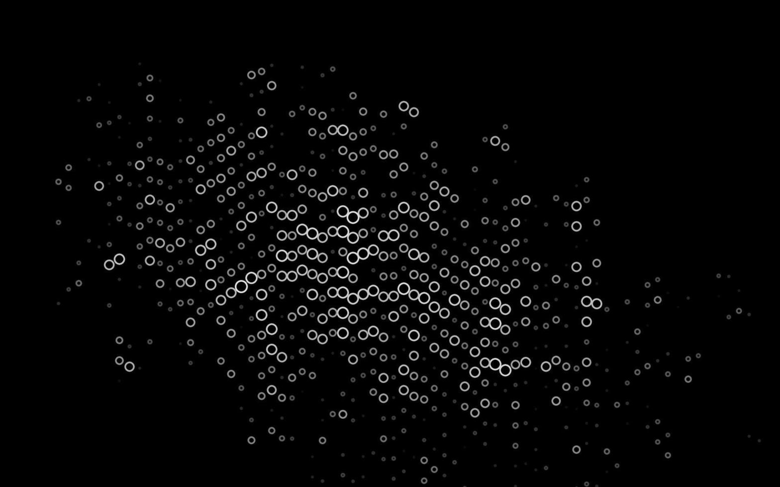 dunkles Silber, graues Vektorlayout mit Kreisformen. vektor